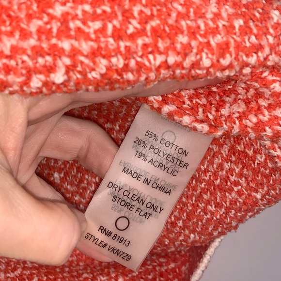 Plenty by Tracy Reese sweater red white color block boat neck long sleeve - Picture 4 of 6